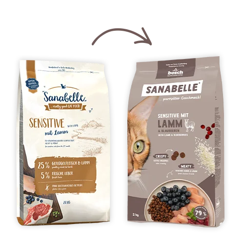 Hrana uscata - Hrana uscata pentru pisici Sanabelle Sensitive Lamb