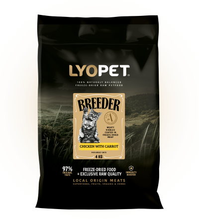 Hrana uscata - LYOPET Breeder Pui cu Morcovi – Pisici 1,5kg