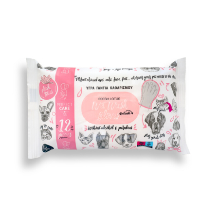 Igiena - Mănușă umedă Fresh Lotus – 12 bucăți