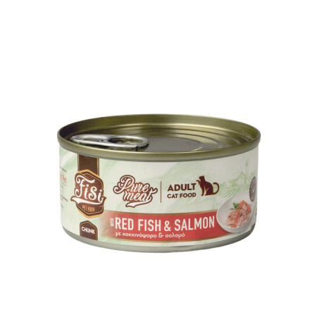 PRODUSE - Pure Meat Cat Adult cu Peste Rosu & Somon 170gr
