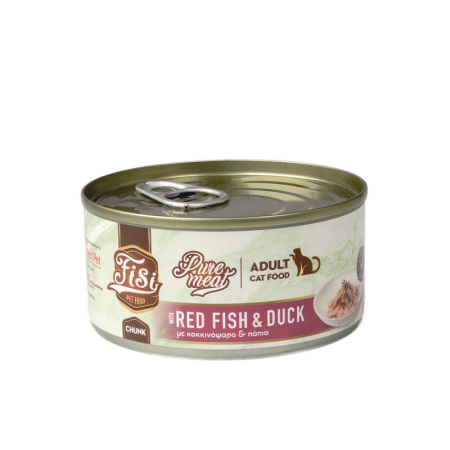 Recompense și snackuri - Pure Meat Cat Adult cu Peste Rosu & Rata 170gr