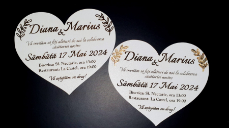 Nuntă - Invitație nuntă - Inima