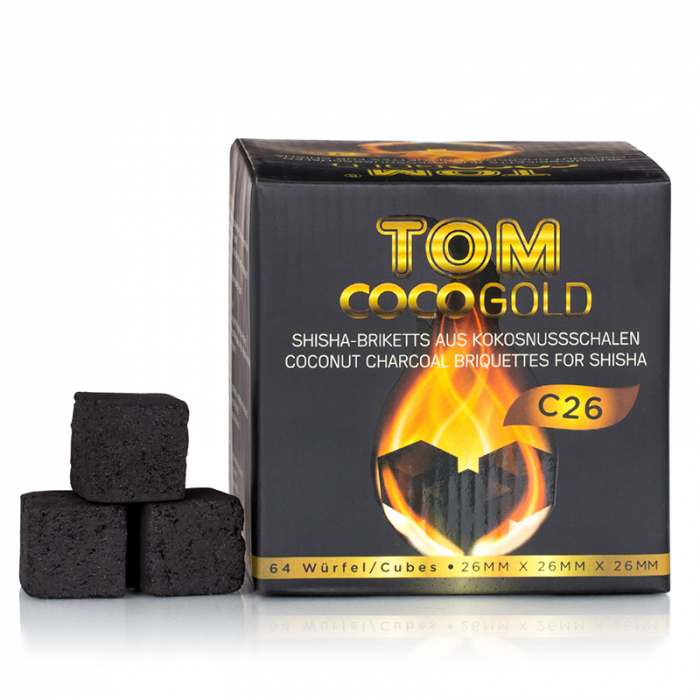 Carbuni Narghilea Premium Tom Coco Gold, 26mm, 1kg [1]