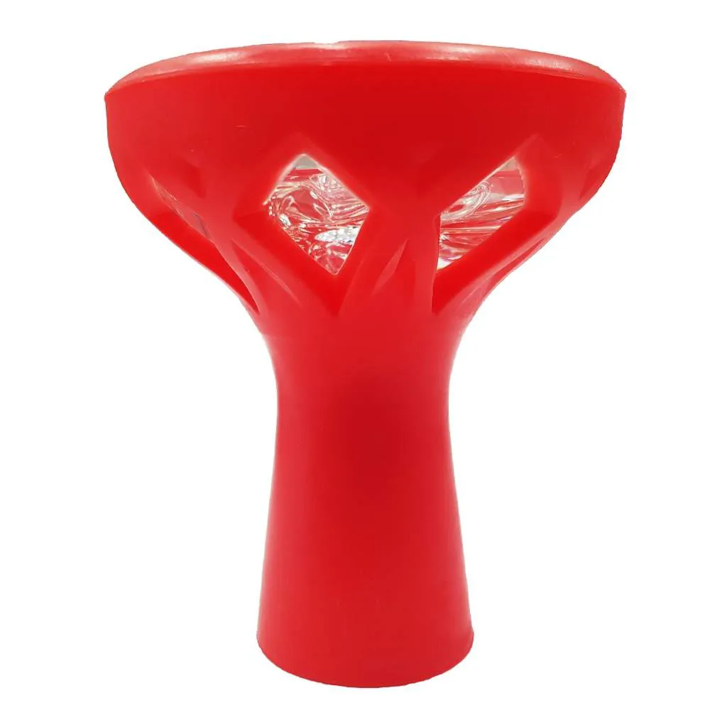 Creuzete - creuzet phunnel sticla silicon rosu ceramica bowl shisha