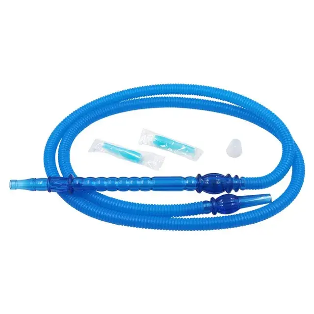 Accesorii - furtun narghilea shisha silicon hose aladin albastru plastic