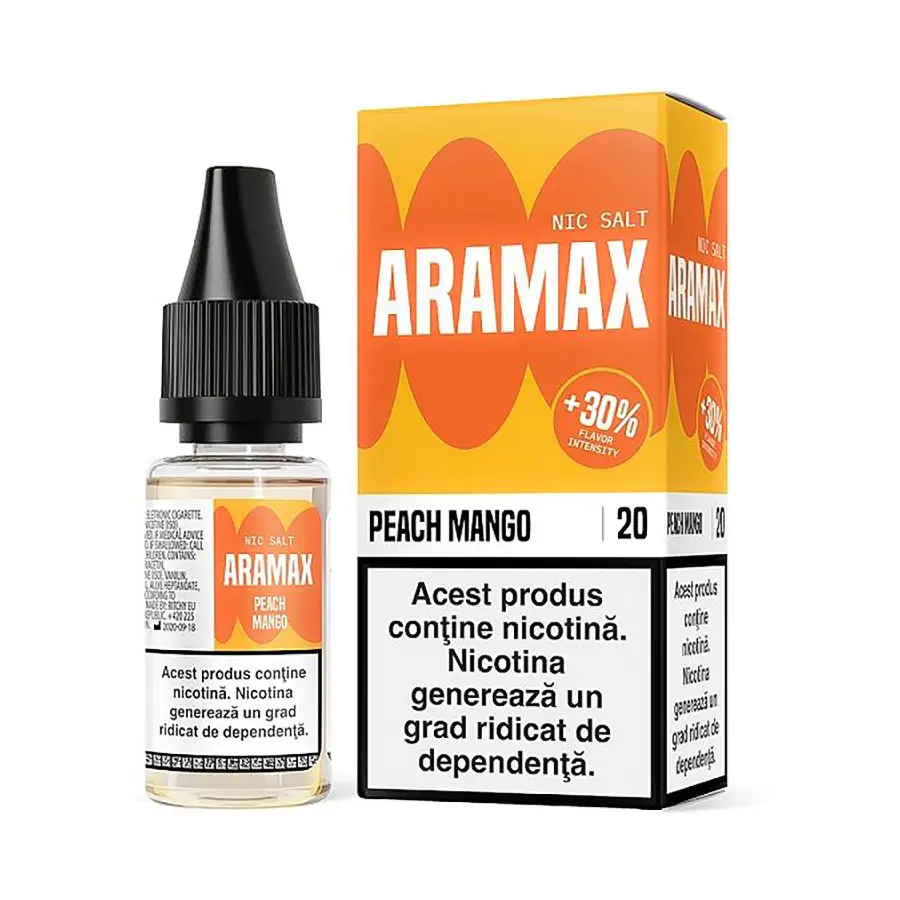 Vapat/Fumat - lichid nic salt aramax vape tigara electronica ejuice 10ml Peach Mango