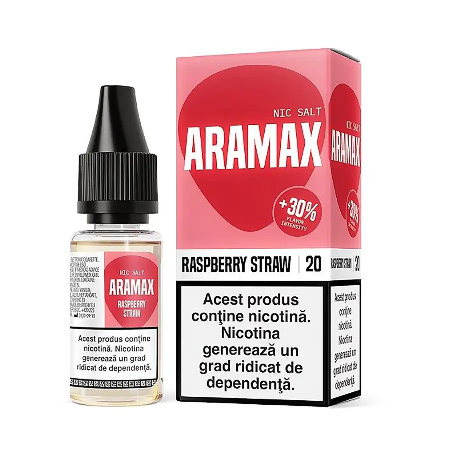 Vapat/Fumat - lichid nic salt aramax vape tigara electronica ejuice 10ml Raspberry Straw