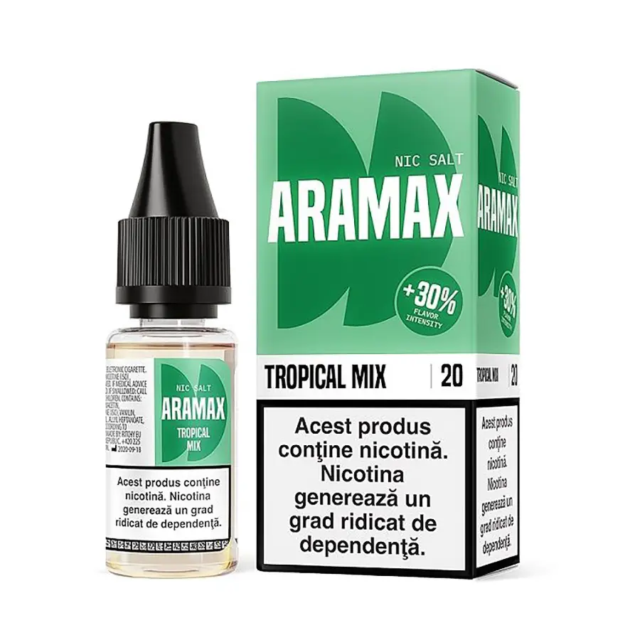 LICHIDE CU NICOTINA - lichid nic salt aramax vape tigara electronica ejuice 10ml Tropical Mix