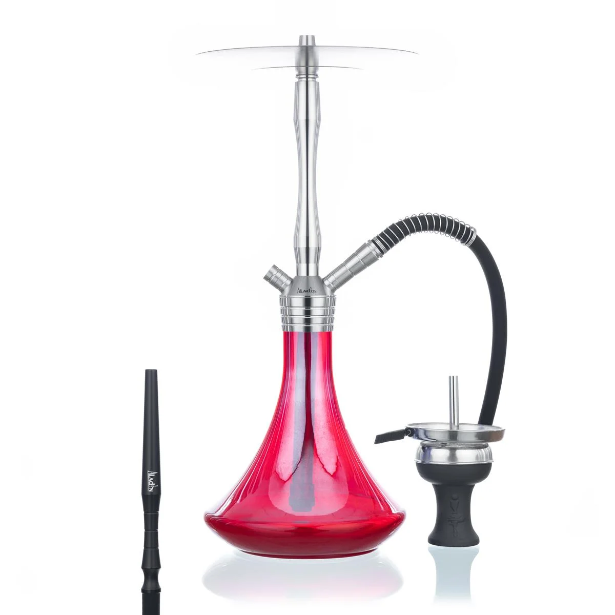 Narghilele - narghilea aladin shisha MVP 460 inox calitate lux premium red