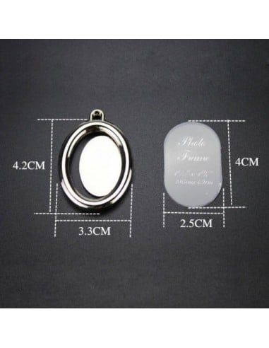 Breloc personalizat cu poză - oval - Nari [2]