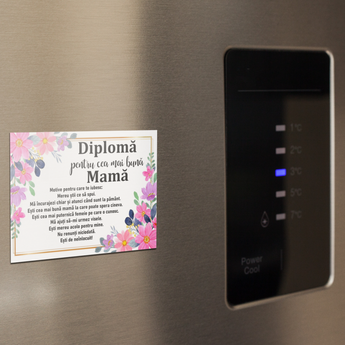 Magnet 10x15 cm personalizat - Diplomă pentru mama - NARI [2]