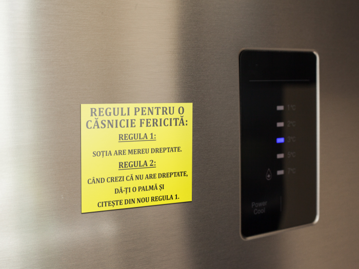 Magnet 10x15 cm personalizat - Regului pentru o căsnicie fericită - NARI [2]