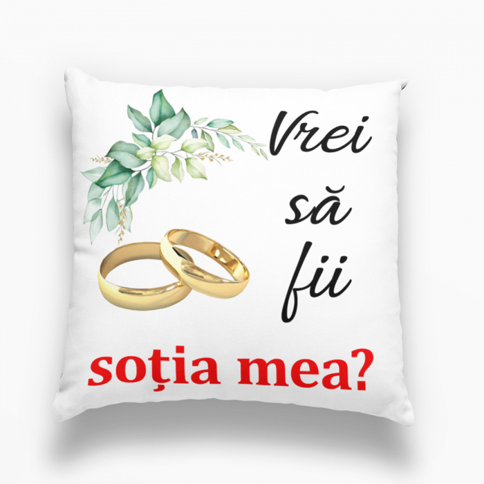 Pernă personalizată - Vrei să fii soția mea? - NARI [1]