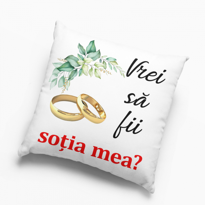 Pernă personalizată - Vrei să fii soția mea? - NARI [2]