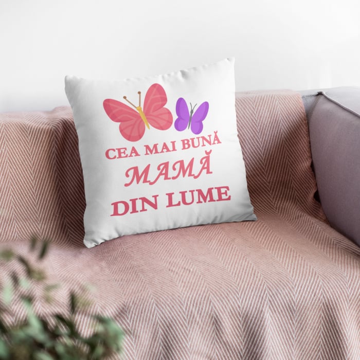 Perna personalizata cu mesajul ”Cea mai buna mama din lume„ - Nari [3]