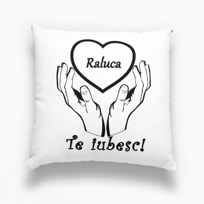 Pernă personalizată cu nume - Te iubesc - Nari [1]