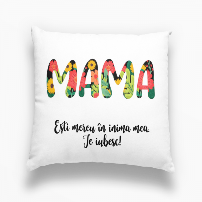 Pernă personalizată - MAMA, mereu în inima mea - NARI [1]