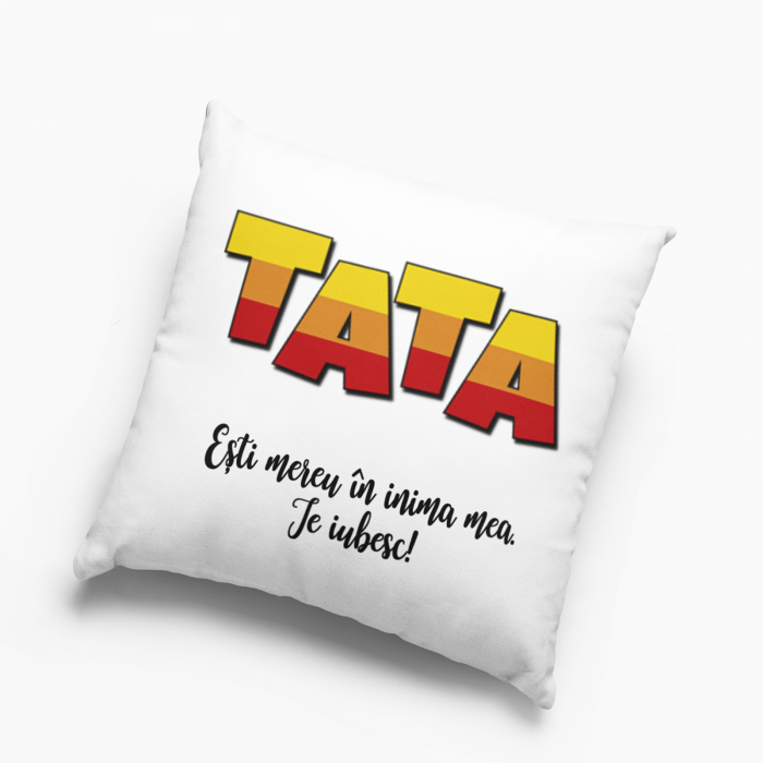 Pernă personalizată - TATA, mereu în inima mea  - NARI [2]