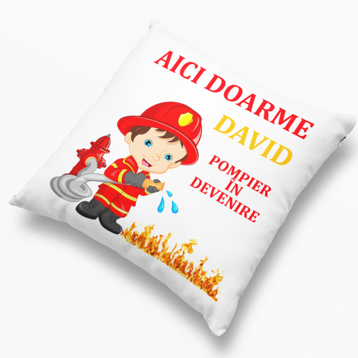 Pernă personalizată - Pompier în devenire! - NARI [3]