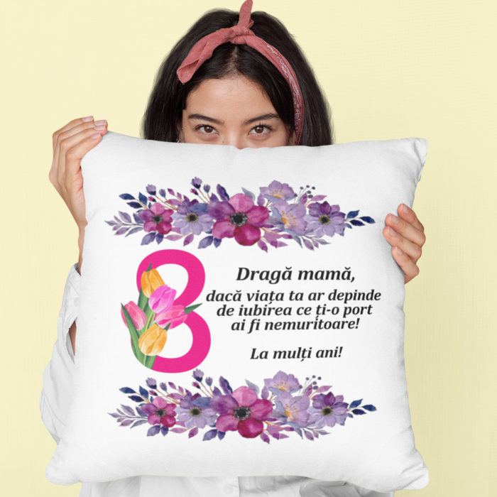 Pernă personalizată pentru mama - 8 Martie  - Nari [2]