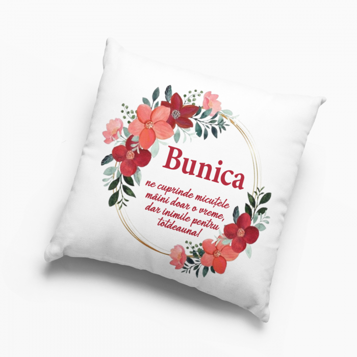 Pernă personalizată cu mesaj pentru bunică - NARI [2]