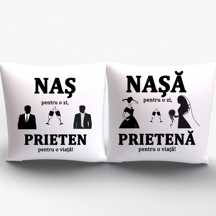 Set perne personalizate - ”Nași pentru o zi, prieteni pentru o viață„ - Nari [2]