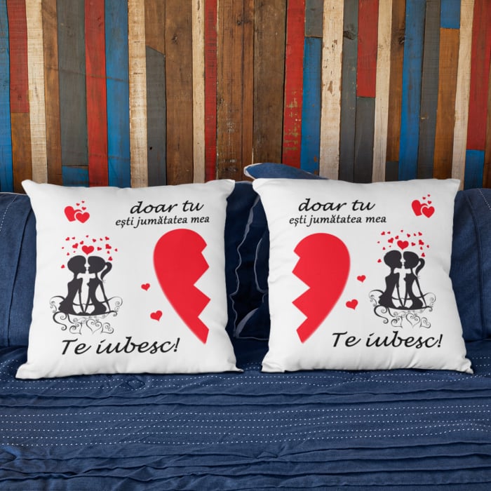 Set perne personalizate pentru cuplu - Doar tu ești jumătatea mea - Nari [3]