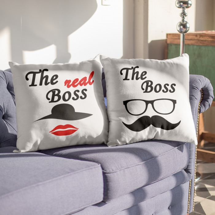 Set perne personalizate pentru cuplu ”The Boss și The Real Boss„ -  Nari [3]