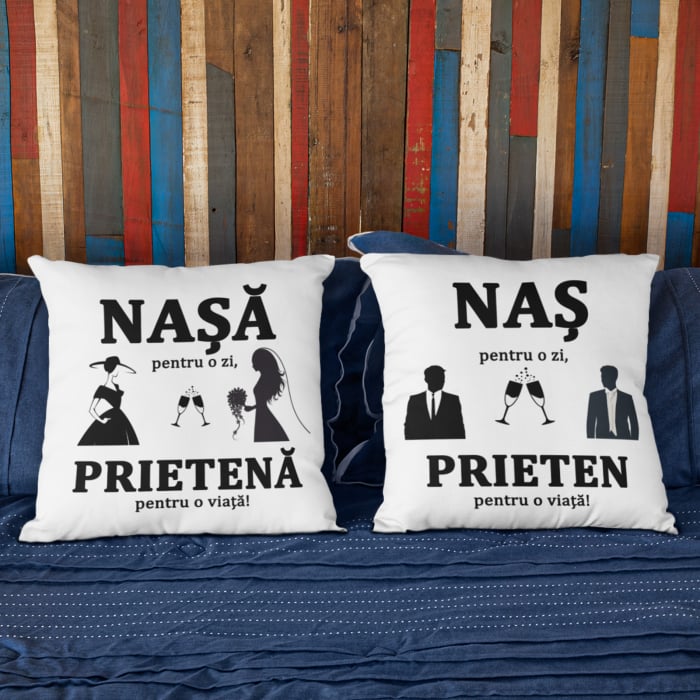 Set perne personalizate - ”Nași pentru o zi, prieteni pentru o viață„ - Nari [3]