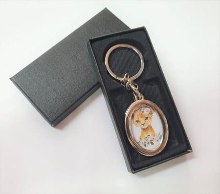 Brelocuri personalizate - Breloc personalizat cu poză - oval - Nari