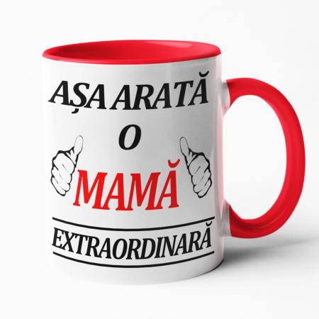 Căni personalizate - Cană personalizată - Așa arată o mamă extraordinară - Nari