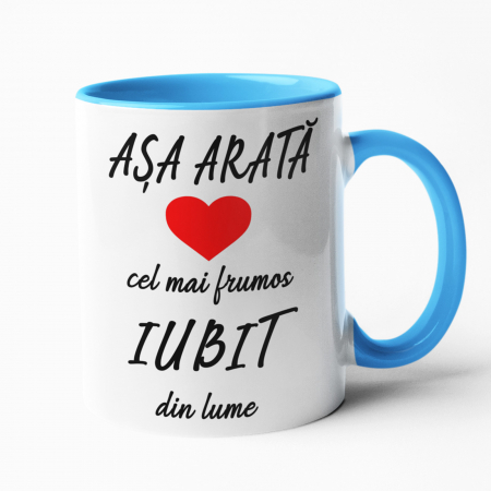 Valentine s Day❤️ - Cană personalizată - Cel mai frumos iubit din lume!  - Nari