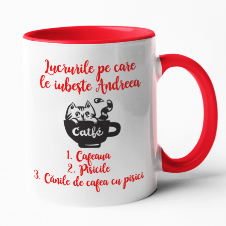 Căni personalizate - Cană personalizată -  Lucrurile pe care le iubește... - NARI