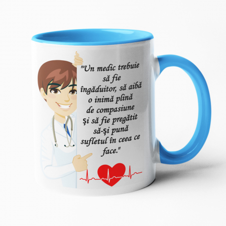 Căni personalizate - Cană personalizată cu mesaj pentru medic - Nari