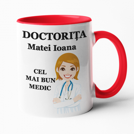 Căni personalizate - Cană personalizată cu nume pentru Doctoriță - Nari