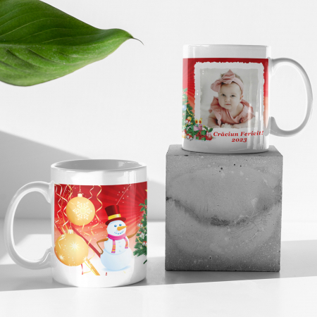 Cană personalizată  cu poză - Crăciun fericit - Nari [1]
