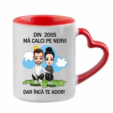 Căni personalizate - Cană personalizată - cuplu - mă calci pe nervi - Nari