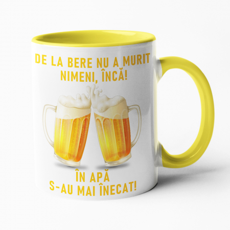 Căni personalizate - Cană personalizată - De la bere nu a murit nimeni... - Nari