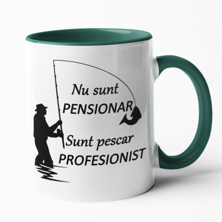 Căni personalizate - Cană personalizată - Nu sunt pensionar, sunt pescar profesionist! - Nari