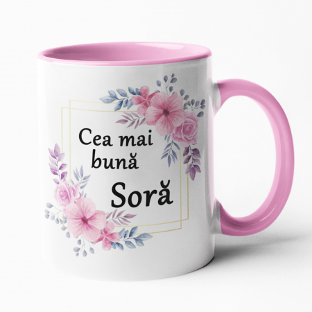Căni personalizate - Cană personalizată - Pentru cea mai bună soră! - Nari