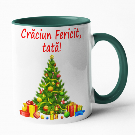 Căni de Crăciun - Cană personalizată  pentru tată - Crăciun fericit - Nari
