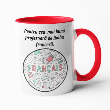 Căni personalizate - Cană personalizată - Profesoară franceză- NARI