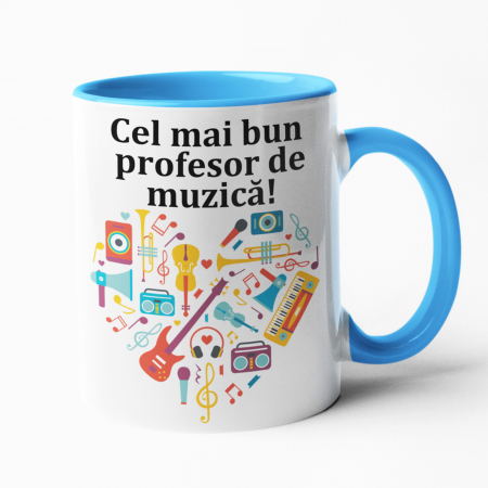 Căni personalizate - Cană personalizată -  Cel mai bun profesor de muzică - NARI