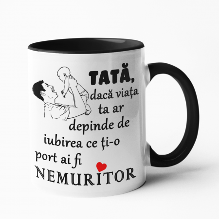 Căni personalizate - Cană personalizată - Tată nemuritor - NARI