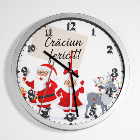 Ceasuri de Crăciun - Ceas personalizat - Crăciun Fericit! Model 2 - NARI
