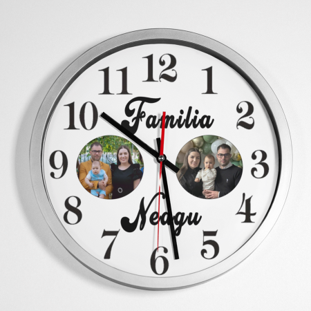 Ceasuri personalizate - Ceas personalizat - cu poze și nume de familie - NARI