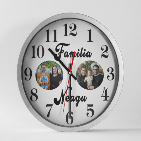 Ceas personalizat - cu poze și nume de familie - NARI [2]
