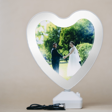 Rame foto personalizate - Oglindă Magică cu Led - Inimă - NARI