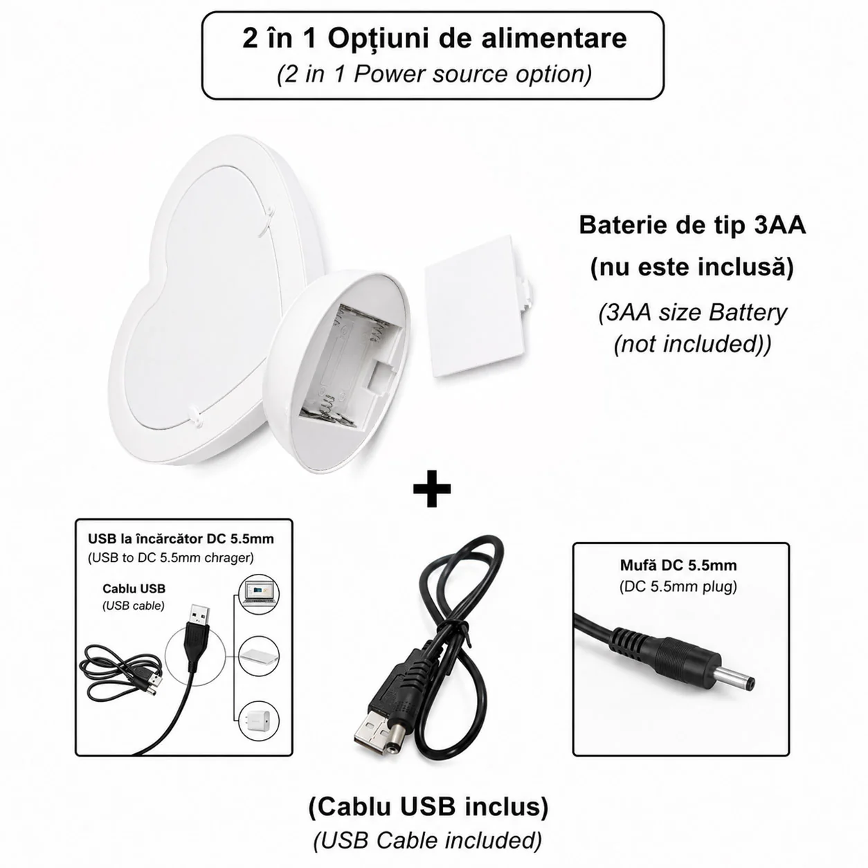 Oglindă Magică cu Led - Inimă - NARI [2]