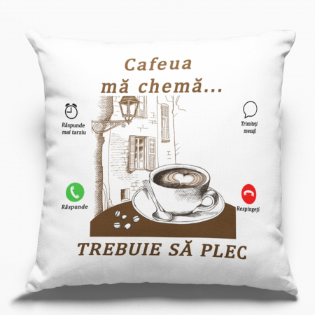 Perne personalizate - Pernă personalizată - Cafeaua mă cheamă...- Nari